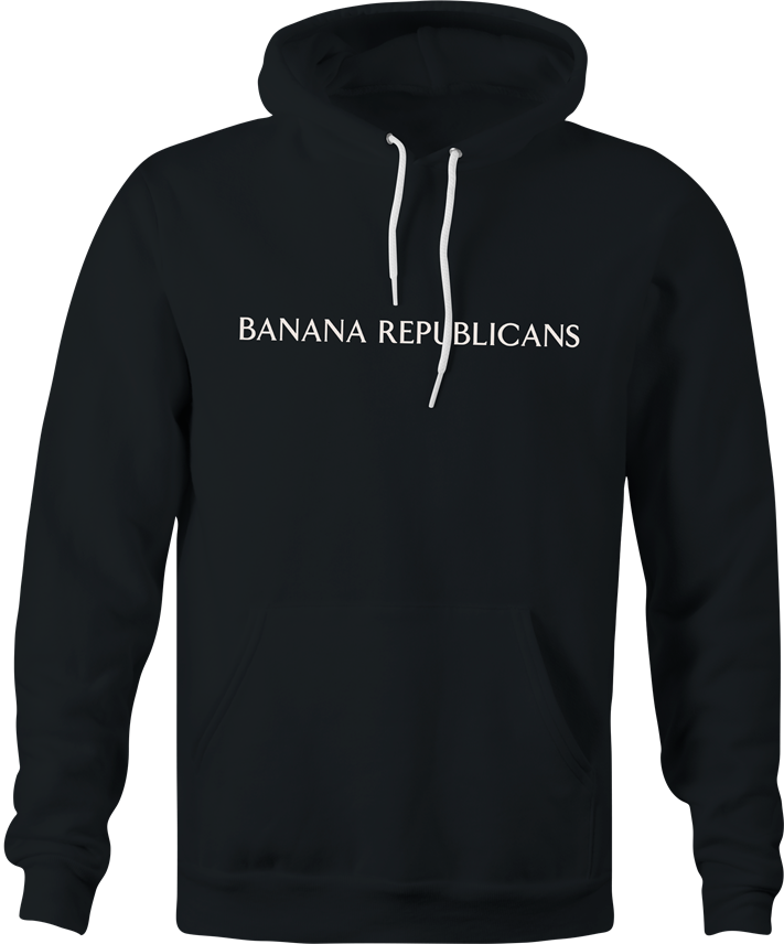 funny banana republicans pro democrat hoodie men's black  