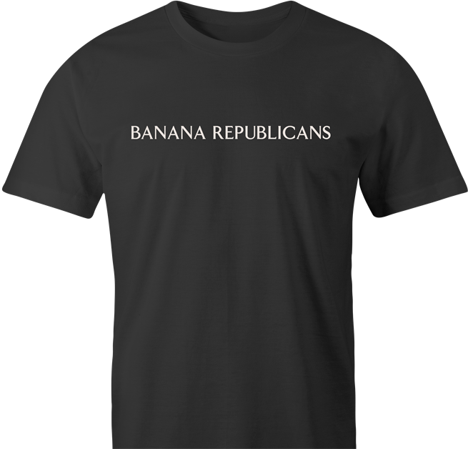 funny banana republicans pro democrat t-shirt men's black  