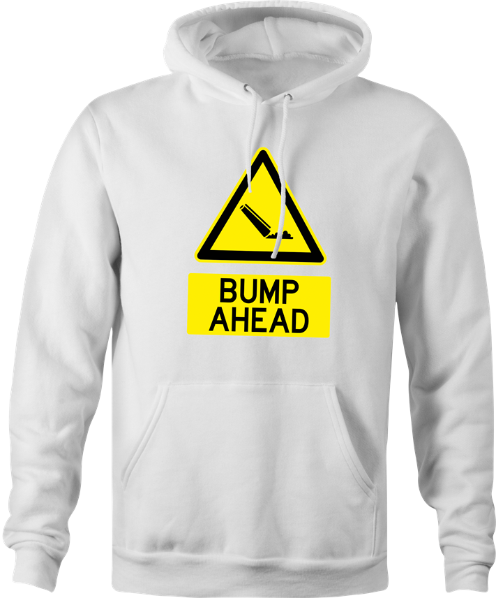 funny cocaine road sign coke hoodie men's white