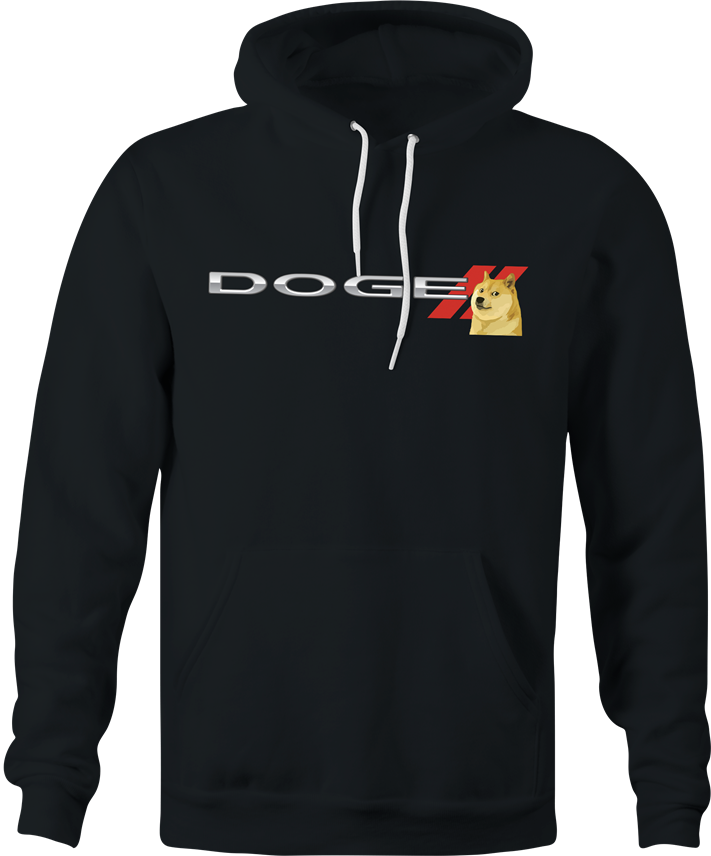 funny Doge cryptocurrency hoodie men's black 