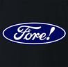 funny ford / Fore golf parody t-shirt men's black