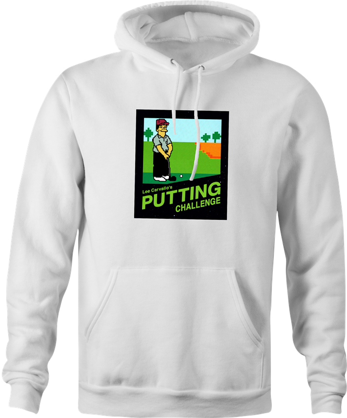 funny simpsons lee carvallo's putting challenge hoodie men's white