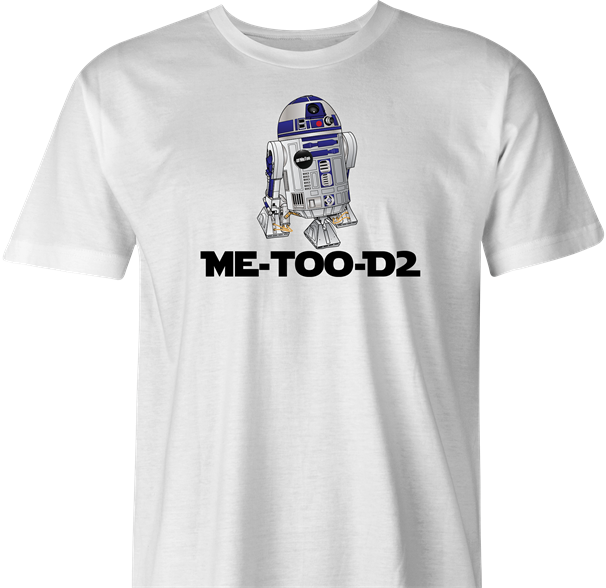 funny #MeToo R2D2 mashup t-shirt men's white 