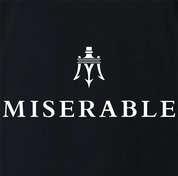 funny Italian sportscar miserable logo parody t-shirt men's black