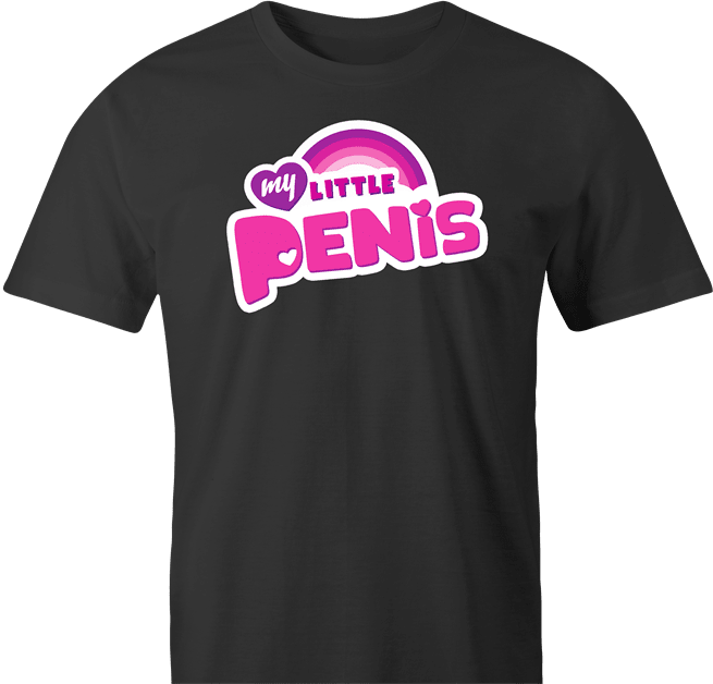 Hilarious my little pony tiny penis mashup t-shirt men's black 