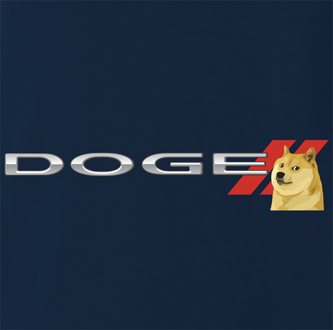 funny Doge cryptocurrency t-shirt men's navy blue