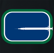 funny vancouver canucks safe injection site t-shirt men's black