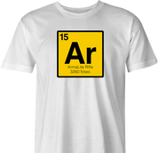 Funny AR-15 periodic table of the elements parody men's white t-shirt