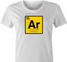 Funny AR-15 periodic table of the elements parody women's white t-shirt