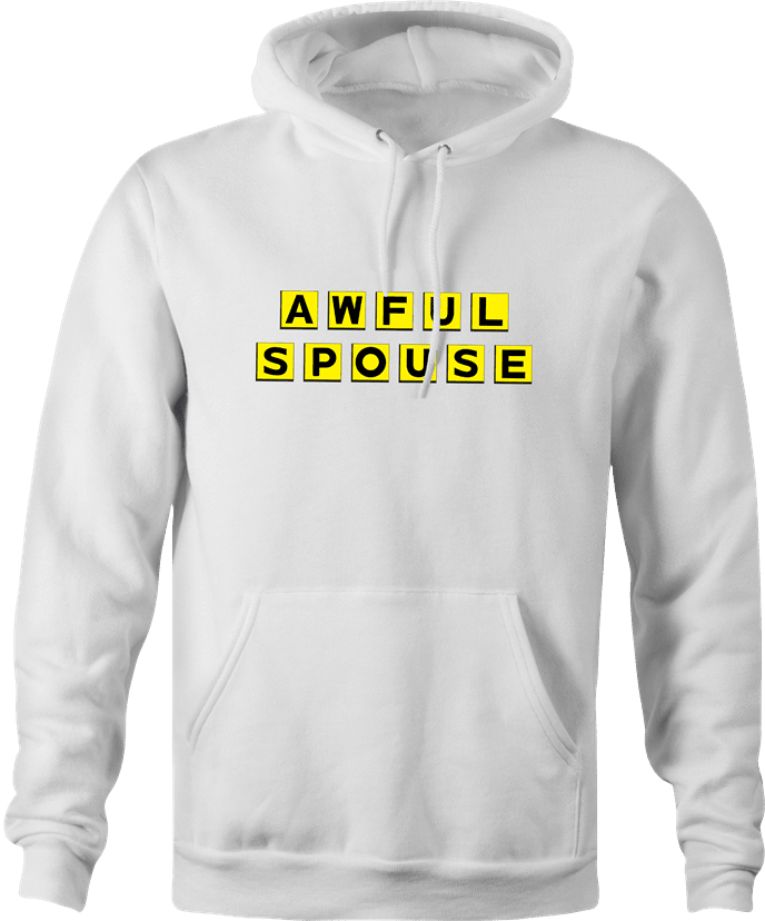 funny Awful Spouse Waffle Mash-up white hoodie