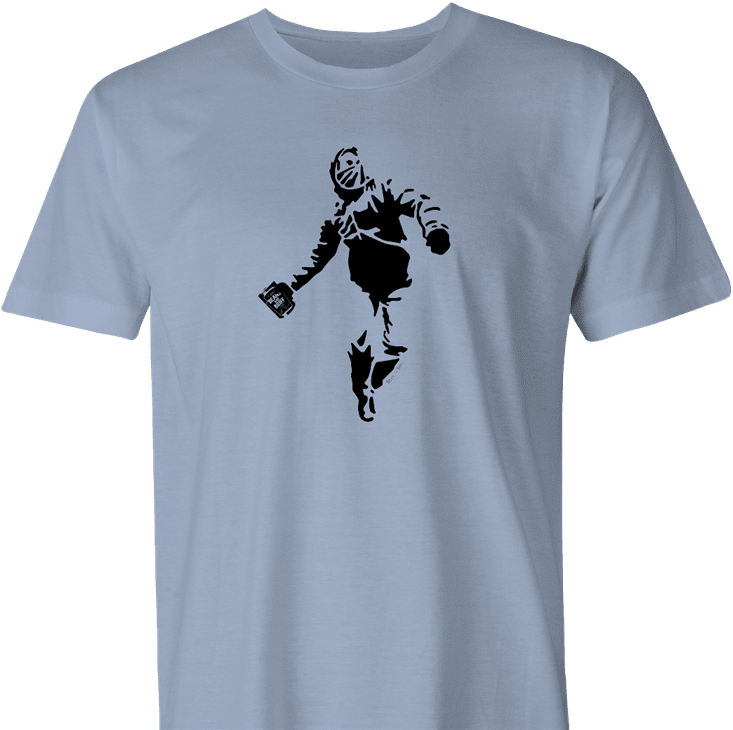 funny beans and banksy parody men's t-shirt