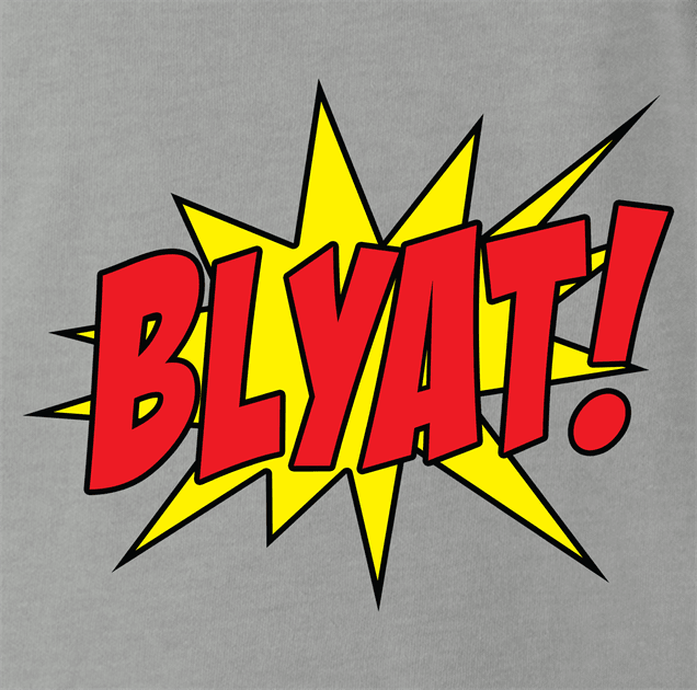 funny Blyat - Russian Pow! Comic Book Meme Parody ash grey t-shirt