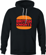 Funny British Burger Kig Mashup Parody Black Hoodie