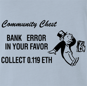 funny Ethereum ETH cryptocurrency board game t-shirt men's light blue