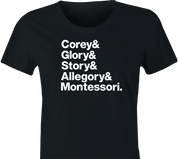 funny corey hotline t-shirt women's black