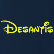 Funny Florida Governor Ron DeSantis World Parody Navy T-Shirt