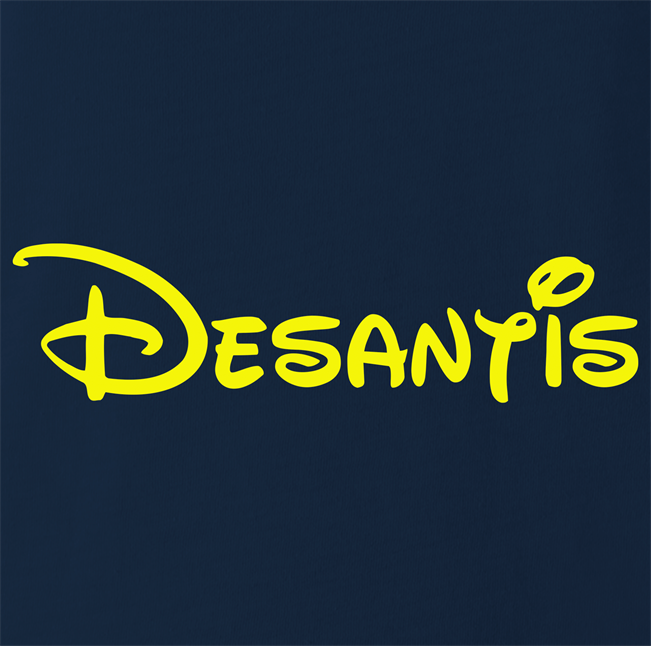 Funny Florida Governor Ron DeSantis World Parody Navy T-Shirt