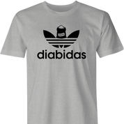 funny diabetes men's t-shirt grey