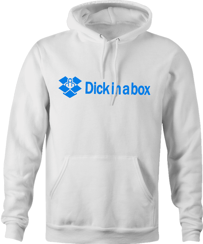 funny dick in a box dropbox mashup white hoodie