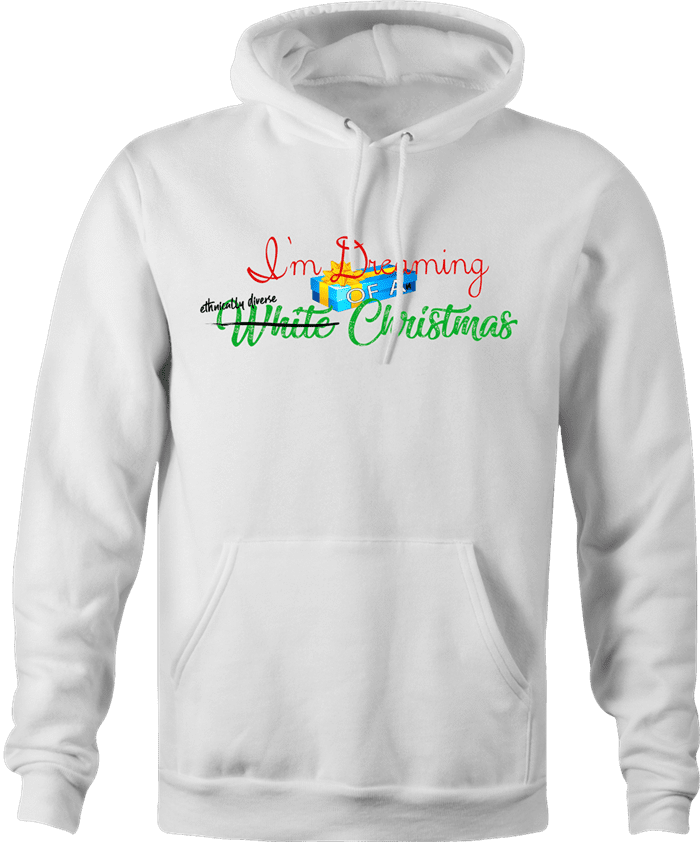 funny Diverse Happy Holidays Hannukah Kwanzaa Diwali Christmas Holiday Parody white hoodie