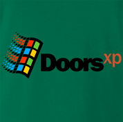 Funny Doors Operating System - Computer Inspired Parody green Men's T-Shirt