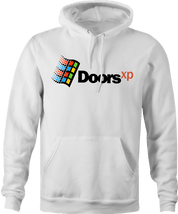 Funny Doors Operating System - Computer Inspired Parody White Men's hoodie