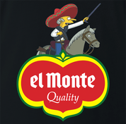 Funny El Monte Senor Burns Simpsons Black T-Shirt