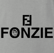 Funny The Fonz From Happy Days parody t-shirt grey