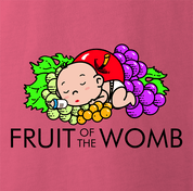 Funny pregnancy expecting mother t-shirt - Fruit of the Womb pink