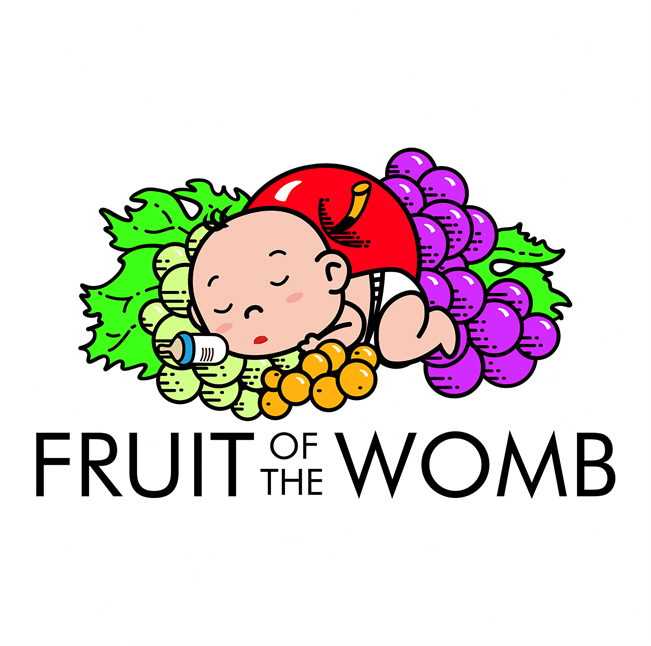 Funny pregnancy expecting mother t-shirt - Fruit of the Womb men's white 