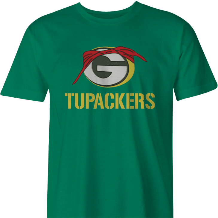 Hilarious Packers Tupac T-Shirt Men's Tee / KellyGreen / XL
