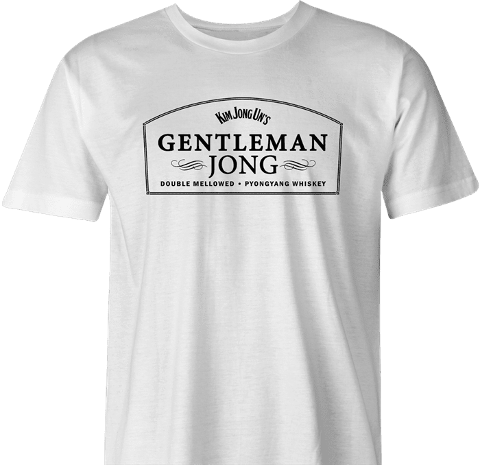 Gentleman Jong Jack Daniels Gentleman Jack Kim Jong Un North Korea parody t-shirt men's white 