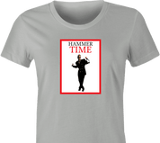 Funny MC Hammer Time Magazine Mashup Parody T-Shirt Women's Ash Grey