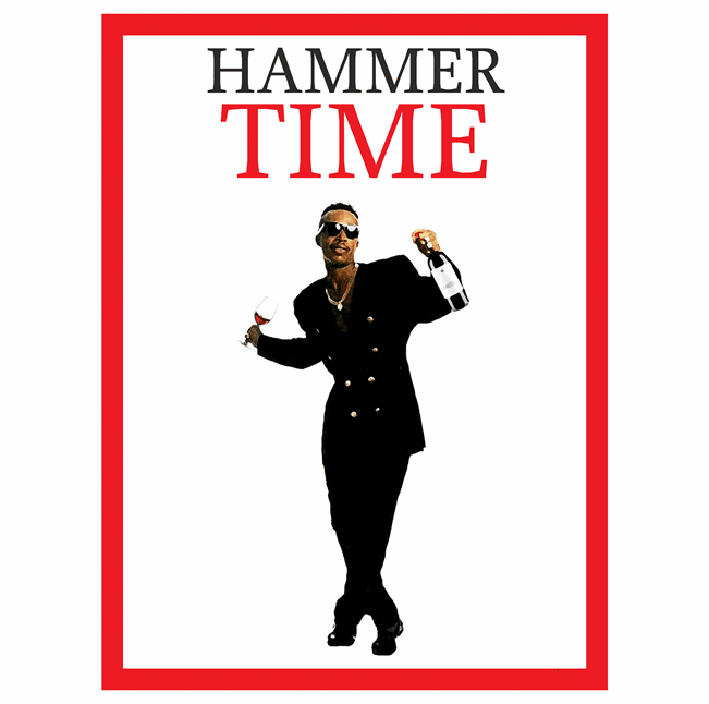 Funny MC Hammer Time Magazine Mashup Parody White Tee