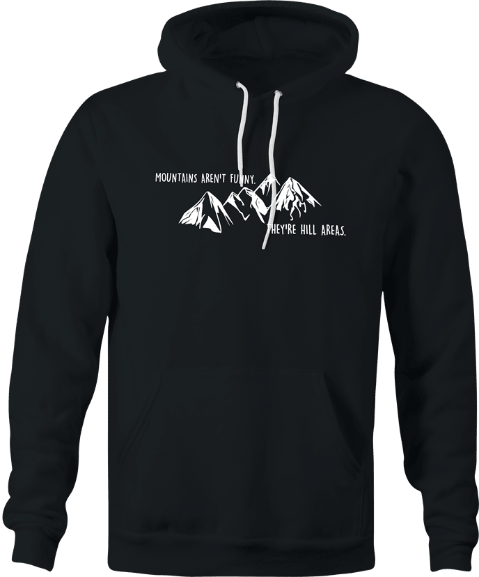 Funny Hilarious Play on Words 'Hill Areas' Parody Black Hoodie