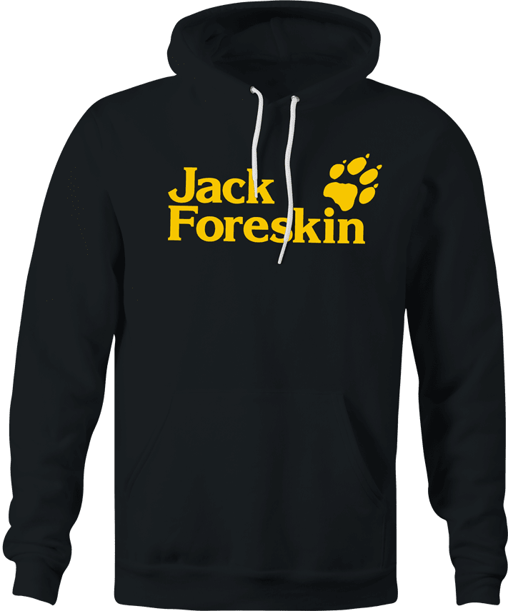 Funny Foreskin Parody Black Hoodie