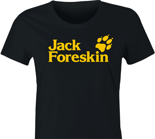 Funny Foreskin Parody Women's Black