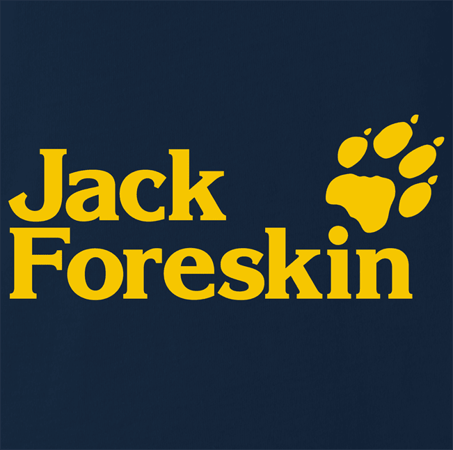 Funny Foreskin Parody Navy T-Shirt