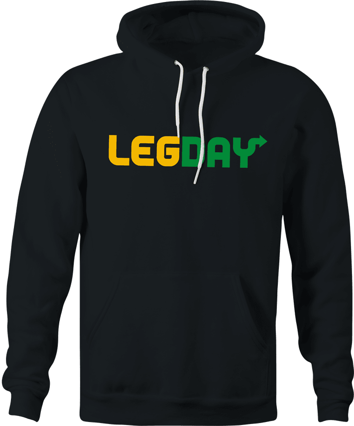 Funny Never Skip Leg Day Weightlifting Black Hoodie
