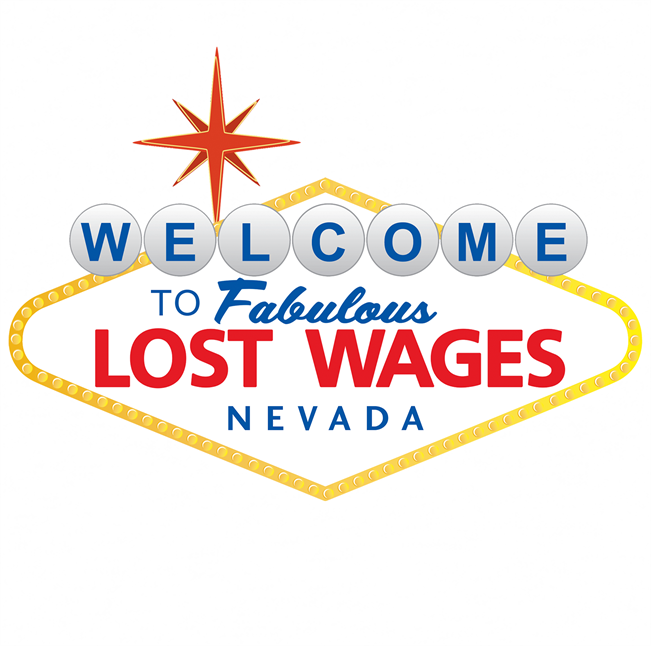 Funny Lost Wages - Las Vegas Gambling Parody White Tee