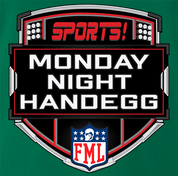 Funny Monday Night Handegg Fantasy Football Kelly Green T-Shirt
