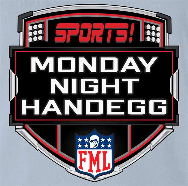 Funny Monday Night Handegg Fantasy Football Light Blue T-Shirt