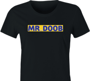 funny Mr Doob Weed Parody women's black