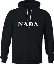 funny Nada, Nothing, Zip, Zilch, Zero, Nil High Fashion Parody Parody black hoodie