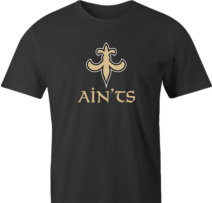 Big Bad Tees Funny New Orleans Saints Parody T-Shirt | New Orleans Aints Men's Tee / Black / XL