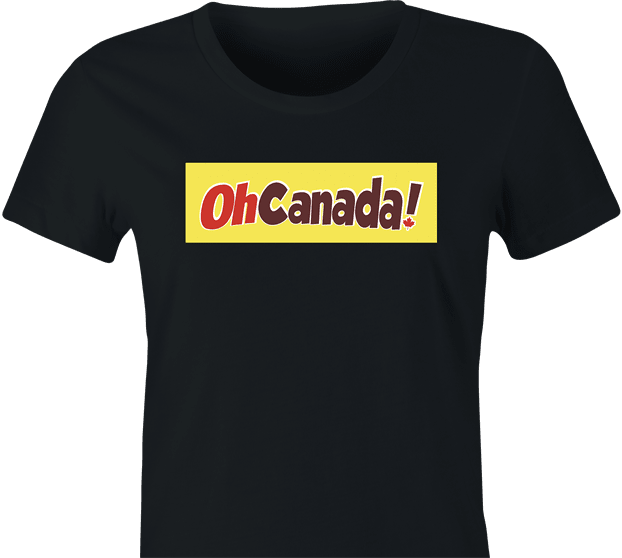 Funny Oh Canada! Chocolate Bar Parody Parody Women's Black