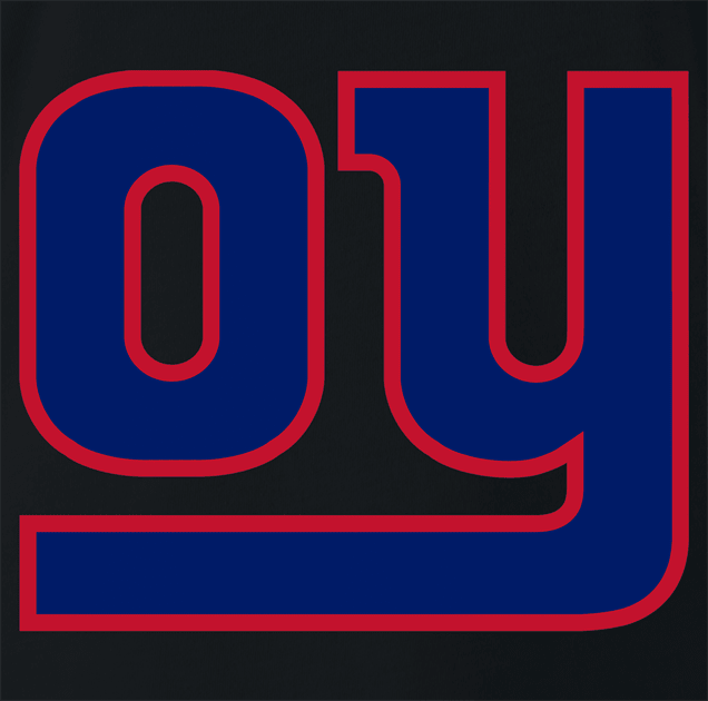 Funny Oy Vey Iz Mir NY Giants NFL Team - Yiddish & Jewish Humor Black T-Shirt