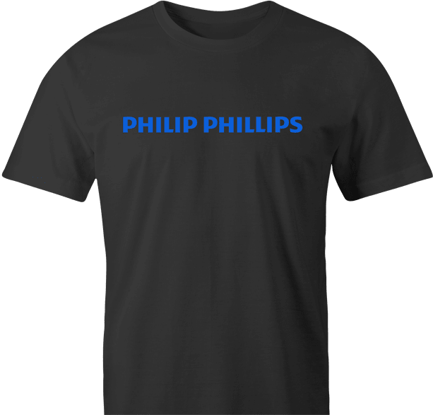 Funny Philip Phillips Music Parody Men's Black T-Shirt
