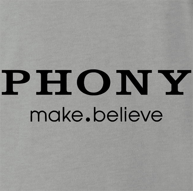Funny Big Fat Phony Ash Grey T-Shirt
