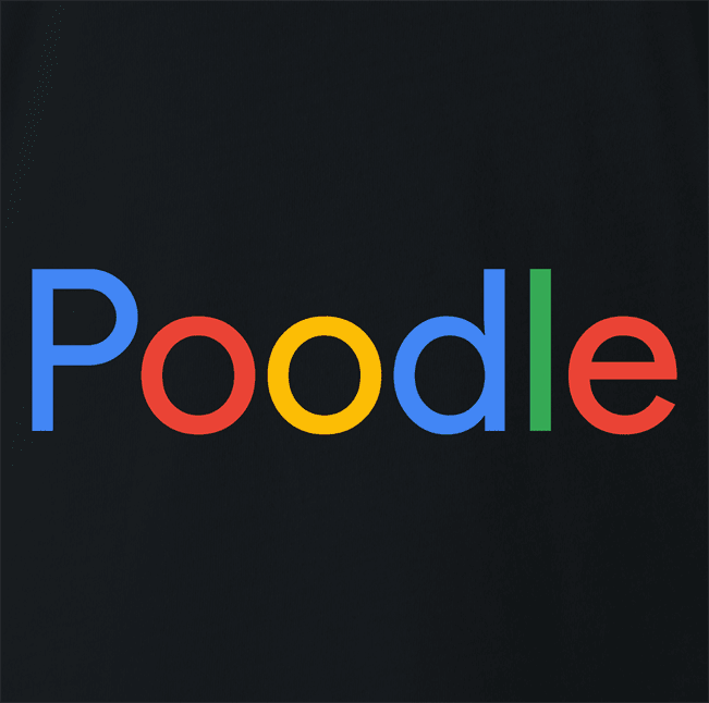 funny For People Who Love Poodles Google t-shirt black